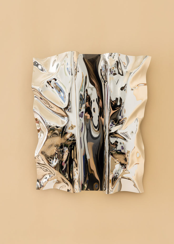 Caia Leifsdotter Wild Mirror Handmade Wall Art Reflective Chrome Interior Original Art Piece Contemporary