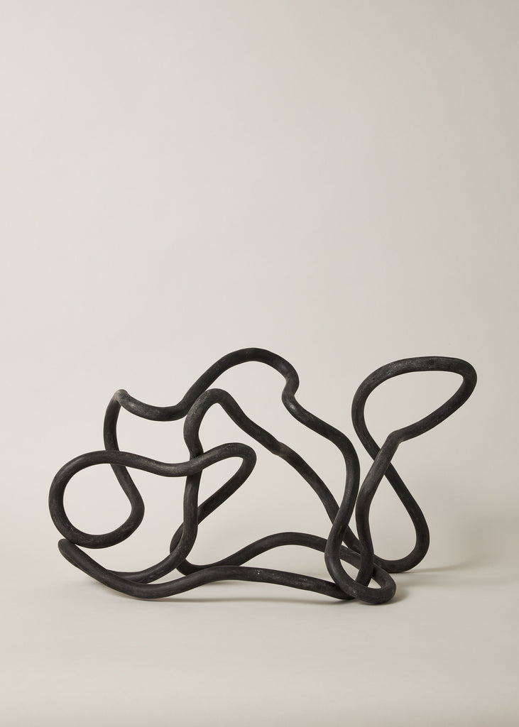 Emeli Höcks Surrender Handmade Sculpture Recycled Repurposed Material Minimalistic Art Style Abstract Artwork Original Art Curated Art Collection Affordable Art Collecting Buy Original Art Black Sculpture