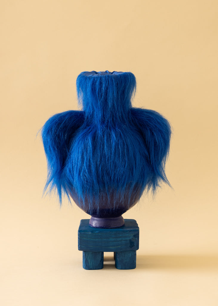Fanny Ollas Handmade Sculpture Blue Figurative Sculpture Artwork Maximalism Eclectic Style