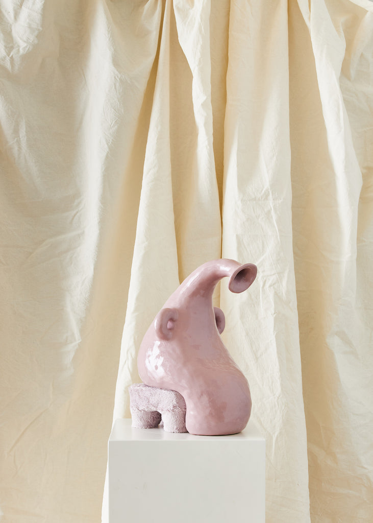 Fanny Ollas Handmade Sculpture Original Artwork Exhibition Swedish Artist Ceramic Sculpture Pink Art Affordable Art Collectible Item Curated Art Figurative Sculpture Stoneware Clay Abstract Art Playful Artwork Handmade Home Decor