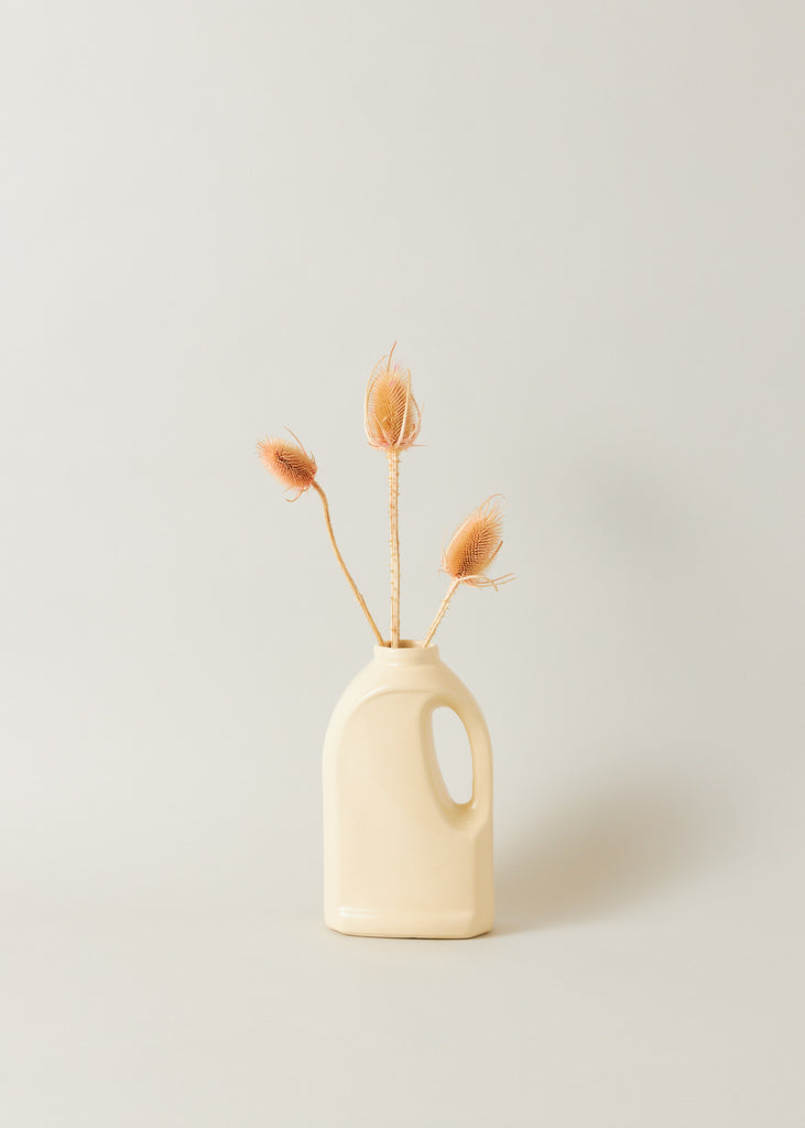 Lola Mayeras laundry vase beige playful handmade ceramic original sculpture affordable art Scandinavian interior collectable object